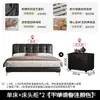 Cama moderna minimalista de couro genuíno com armazenamento, cama de casamento, cama baú, cama de casal preta estilo italiano para quarto principal, popular em apartamentos pequenos