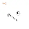 Aço Inoxidável 316L Bola Fosca Brinco para Lábio/Unhas Brinco para Orelha/Osso da Orelha Joia para Piercing Amazon Piercing Spot Atacado