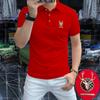 2024 novo verão masculino de manga curta t-shirt camisa pólo de lapela de meia manga manga moda camisa de qualidade moda