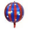 Nuevo Producto Globo Mate Rayado 4D de 22 Pulgadas Decoración de Fondo Navideño de Cumpleaños Globo de Papel de Aluminio Globo para Fiesta Festiva