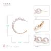 Pendientes de tuerca geométricos circulares de perlas de moda estilo coreano para mujer temperamento dulce fresco Pendientes en forma de C para niña en stock al por mayor