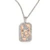 Colgante de Nicho Estilo Europeo y Americano Acero Inoxidable Chapado en Oro de 18K Aceite Goteando Lleno de Diamantes Doce Constelaciones Collar Cuadrado Colorido para Mujer