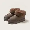 Zapatos de Algodón Puxi Yunque para Mujer y Hombre con Sensación de Caca para Uso en Invierno en Interiores y Exteriores en Casa Bolsas Gruesas de Felpa Antideslizantes Cálidas