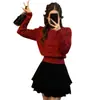 Suéter Pulóver de Color Sólido con Cuello Redondo para Mujer, Nuevo 2026 Otoño/Invierno Holgado Elegante Top de Punto
