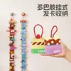 Organizador de Almacenamiento de Pinzas para el Cabello de Dibujos Animados para Niños con Cuerda de Almacenamiento, Pinza de Tiburón, Accesorios para el Cabello, Pasador Lindo, Bolsa Colgante, Montaje en Pared