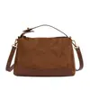 Bolsa de Almofada de Pelúcia Camurçada Ponto Cruz Feminina Pequena de Mão 2026 Outono/Inverno Novo Estilo Moda Versátil para o Dia a Dia Bolsa Transversal