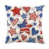 Fronha de travesseiro do dia da independência americana, capa de travesseiro com estrela de cinco pontas, 45*45cm, capa de travesseiro estampada com listras de estrela vermelha