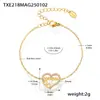Pulsera Midouo Letra Corazón Mamma Zirconia Super Brillante Incrustada a Mano Elegante Nicho Nueva Joyería Europea y Americana
