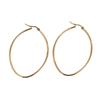 Moda Europea y Americana Acero Inoxidable Geométrico Ovalado Aretes Personalizados Lujo Ligero Sensación de Alta Gama Aretes Estilo ins Celebridad de Internet Mismo Estilo para Mujer