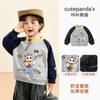 Sudadera de Forro Polar Kaka Panda para Niños Ropa de Invierno para Niños Top Cálido de Invierno para Bebés Ropa de Otoño e Invierno para Bebés Niñas Niños