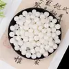Jade Blanco Natural Raíz de Bodhi Cuentas Sueltas Cuentas Redondas Cuentas de Barril Pulsera de Semillas de Bodhi Hecha a Mano Juguete Cultural Cuentas Budistas Cuentas de Oración Venta al por Mayor