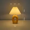 Lámpara de mesa con pantalla de concha de escamas de dragón estilo vintage para dormitorio, mesita de noche, lámpara ambiental cerámica con veta de madera de diseño estilo wabi-sabi