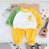 Traje para Niños Ropa de Primavera 2024 Nuevo Sudadera de Dinosaurio de Manga Larga para Primavera y Otoño Conjunto de Dos Piezas Estilo Coreano Fabricante Venta al por Mayor