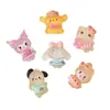 Accesorios de resina de cachorro rosa y gato de dibujos animados para DIY al por mayor, incluyendo pegamento de crema, fundas para teléfono, llaveros y pinzas para el pelo