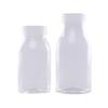 Garrafa Transparente de Iogurte para Animal de Estimação, Garrafa de Leite, Garrafa de Bebida de Suco de Boca Larga de Grau Alimentício, Garrafa de Leite de Soja, Garrafa com Tampa Plástica para Enchimento a Frio