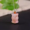 Flor de Melocotón Natural Donut Relleno Manzana Nube Auspiciosa Candado Colgante de Jade Anillo de Paz Colgante Suministro en Vivo Suministro de Comercio Exterior