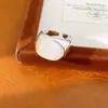 Anillo Abierto Redondo con Piedra Patrón, Estilo de Nicho de Alta Gama, Moda Europea y Americana, Joyería Declaración Única y Elegante para Mujeres