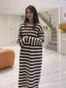 Suéter pequeño de alta gama de longitud media, suave, estilo Chanel, suéter francés, vestido de punto con parte inferior para mujer, invierno