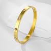 Pulseira Colorida Cheia de Diamantes Popular Europeia e Americana Kajia Aço Titânio Não Desbota Estilo Ins Nicho High-End Pulseira de Casal