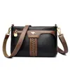 Nova Bolsa Transversal de Ombro Feminina 2026, Bolsa Quadrada Pequena de Couro Macio da Moda para Mães de Meia-Idade e Idosas, Entrega Prática