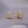 Pendientes Clásicos Sencillos Recomendados Pendientes Pequeños de Circonita Microincrustados Estilo Hong Kong Joyería Sencilla Retro Pendientes Más Vendidos Venta al por Mayor