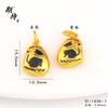 Esperando la versión de dibujos animados chapada en oro del colgante de Hello Kitty, Accesorios DIY chapados en oro, Colgante chapado en oro de Gato Egipcio Ojo de Ra