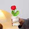 Fornecimento Direto Transfronteiriço de Enfeites de Flor de Fio de Tricô, Flores Pompons, Girassóis, Pequenos Enfeites de Flores Artificiais, Produtos Acabados