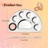 Mezclador de Maquillaje de Acero Inoxidable Placa Mezcladora para Esmalte de Uñas Paleta Mezcladora de Base y Sombras de Ojos con Varilla Espátula Herramientas de Belleza Mancha
