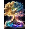 Nova pintura de diamante DIY da Amazon árvore da vida diamante redondo completo pintura decorativa para sala de estar fábrica direta paisagem transfronteiriça árvore