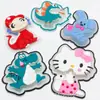 En Stock Nuevo Dibujo Animado para Niños Gato Kt Insignia de Plástico Luminosa Sello de Goma Pvc Insignia Impermeable Accesorios para Ropa