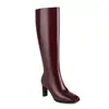 Elegantes botas altas de punta plana estilo europeo y americano para otoño e invierno, Botas de jinete, tacones altos gruesos, Zapatos de comercio exterior talla 40-48 de Amazon