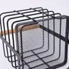 Cesta de Almacenamiento de Cuchillo y Tenedor de Hierro Forjado de Moda con Asa de Madera, Cesta Pequeña de Almacenamiento para Artículos Varios de Armario, Cesta de Almacenamiento de Verduras y Frutas para Cocina