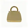 Bolsas de Noche para Mujer al por Mayor de Fábrica, Bolso de Hombro Cruzado Brillante con Superficie de Perla de Color Sólido con Forma de Concha, Bolso de Noche Personalizado