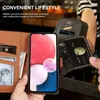 Capa de Celular Business para Samsung A54/A34/A24/A14, Capa Flip com Sensação de Pele, Porta-Cartões e Suporte, Capa Protetora à Prova de Choque