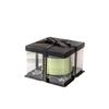 Caja de embalaje para pastel negra, transparente, para cumpleaños, de 6, 4, 4, 6, 5, 8, 10 y 12 unidades, ideal para regalo de refrigerio.