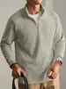 Sudadera con capucha para hombre, nueva, otoño/invierno, lana y seda, cuello alto, media cremallera, gruesa, cálida, capa base, manga larga, camiseta, top para hombre