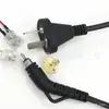 Cable de Alimentación con Enchufe Giratorio de Cola de 2 Clavijas para Argentina, 2 Conductores de 0.75 mm², Enchufe Argentino, Base Giratoria Argentina