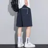 Shorts Jeans de Seda de Gelo para Homens 2026 Verão Finos Tencel Shorts de Cinco Pontos Estilo Americano Roupa de Trabalho Esportiva Casual Calças de Comprimento Médio