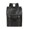 Mochila retro estilo británico con tapa abatible, diseño para pareja, adecuada para que los estudiantes universitarios lleven sus laptops a las clases matutinas, y para que los trabajadores de oficina la usen como mochila de trabajo.