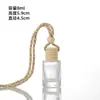 Botella Transparente Vacía de 8ml para Fragancia de Coche con Cordón Colgante Decorativo de Aroma para Perfume de Coche
