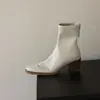 Botines Chelsea de tacón alto, gruesos y con punta cuadrada, simples y elegantes para mujer, nueva y moderna colección Otoño e Invierno 2026