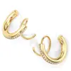 Amazon Moda Aretes en Espiral, Aretes Dobles Retorcidos Personalizados, Accesorios de Moda y Versátiles, Adecuados como Regalos para Niñas