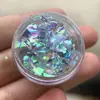 Pó Brocado Nuvem para Nail Art de Celebridade da Internet, Cor Ultra-Fada Sonhadora Aurora Deslumbrante, Pó Opalino Sonhador Iridescente Ultra-Fino, Pó de Veludo para Unhas