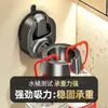Estante de almacenamiento para secador de pelo, diseño de ventosa sin taladro, montado en la pared para gabinetes de baño, soporte y organizador de secador de pelo conveniente y fácil de usar