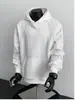 Sudadera de Empalme Estilo High Street Americano Cleanfit para Hombre Otoño Nueva Marca de Moda Nacional Retro Ropa para Pareja Sudadera con Capucha Chaqueta