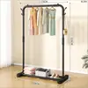 Secador de Roupas Simples de Chão para Quarto, Cabideiro de Armazenamento Interno de Poste Único, Cabide para Varanda, Uso Doméstico