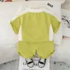 Novas Camisetas Infantis Masculinas de Manga Curta com Blocos de Cor Bonitos Camisas Polo Casuais Masculinas Fatos Raglan Infantis de Tamanho Pequeno e Médio