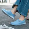 Botas de Lluvia de Moda Transfronterizas para Mujer, Suelas Suaves, Cómodos y Versátiles Zapatos de Agua para Exteriores, Zapatos de Goma de Cocina Transpirables Antideslizantes de Verano