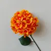Proceso de modelado de flor de seda de hortensia impresa en 3D, combinación de ramas de flores artificiales para decoración de escena de boda, venta al por mayor desde fábrica de flores