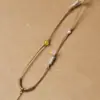 Corda de Couro Feita à Mão Cordão de Colar de Alta Qualidade Cordão Fino para Pendurar Pingente Estilo Fino Extremamente Fino Fecho Dourado Pingente Pequeno Clavícula de Jade Simples